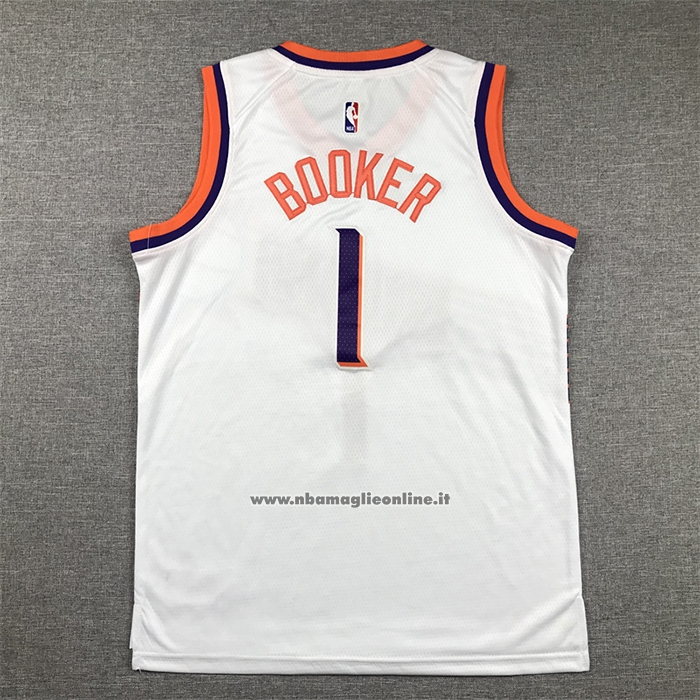 Maglia Bambino Phoenix Suns Devin Booker #1 Association 2023-24 Bianco